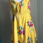 Socialite New Knot Front V-Neckline Babydoll Mini Floral Sleeveless Sundress Photo 11