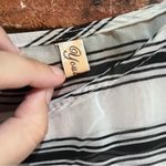 Cover up womens striped swimsuit cover up with pom poms black/white one size Black Size undefined Photo 2