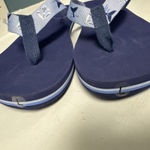 Vera Bradley ‎ Flip Flops Webbing Strap Really Regatta Sz L 9 Blue Nautical Whale Photo 2