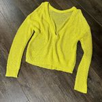 Missguided  Size Small/Medium Yellow Oversized Off Shoulder Knit Neon Sweater Photo 2