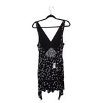 Gap  Small Black Ditsy Floral Bow Tie Back Ruffle Tiered Hem Mini Dress NWT Photo 5