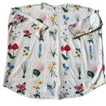 Tuckernuck Fresh Buds Floral 3/4 Sleeve Boxy Pullover Luxe Top Multi Size Small Green Photo 5