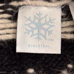 VTG Nordic Lambswool Angora Blend Cardigan Sweater Petite M Fair Isle Full Zip Black Size undefined Photo 5