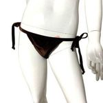 Chloe Rose sun soaked micro in brown velvet string bikini bottoms Large nwt Photo 0