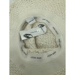 Nine West Big Floppy Sun Hat Ivory Cream Woven Summer Packable Women's One Size Photo 2