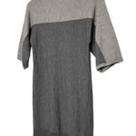 Talbots Sweater Dress Womens S Petite Merino Wool Scoop Neck Color Block Gray Photo 5