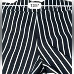 Akira Black & White Striped Tie Waist High Rise Skinny Pants Size L Photo 8
