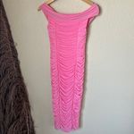 Majorelle  Tabitha pink ruched fitted midi dress Photo 9