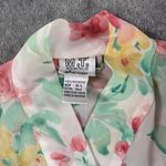 Morgan Taylor Intimates Robe Floral Vintage Size M/L Belted Short Sleeve Sheer Photo 2