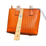 Dooney & Bourke  purse Orange Woven Leather Tote Bag With Tag & Strap NWT‎ Photo 9