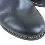 ASOS Design Black Chunky Block Heeled Ankle Booties Metal Chain Trim Size 5 Photo 1