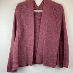 Loft π pink long sleeve open cardigan slight v-neck on back of sweater A114 Photo 0