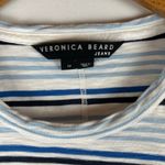VERONICA BEARD JEANS Blue White Striped Tie Side Crew Neck T Shirt Top Womens M Size M Photo 4