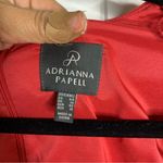 Adrianna Papell  red square neck cap sleeves sheath dress‎ size 12 wedding guest Photo 5