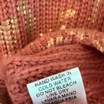 Entro  Pink And Gold Animal Print‎ Sweater Size Medium Photo 5