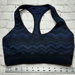 Lululemon  Black and Blue Racerback Sports Bra with Chevron Pattern Photo 0