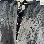 M Acrylic boning black floral bustier corset Size M Photo 4