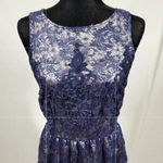 Julian Taylor Navy Lace Dress Photo 0