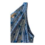 Banana Republic drape neck blue and white chain dress womens medium Photo 5