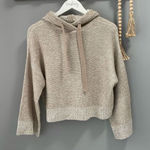 Ruby Moon  tan cropped pullover sweater hoodie Size Small Photo 0