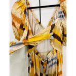 Anthropologie Ranna Gill  NWT $188 Tie-Back Jumpsuit in Yellow Motif Size Medium Photo 8