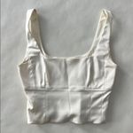 Aritzia x Wilfred Shine Bustier Satin Crop Top XS White Photo 3