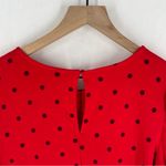 Old Navy Red Polka Dot Puff Shoulder Long Sleeve Dress Size M Photo 8