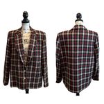 Vintage 80’s Criscione New York Blazer Jacket Plaid Red Green Size Large Bling Photo 9