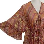 Victoria's Secret  Metallic Sheer Ruffle Sleeve Belted Robe Medium Photo 1