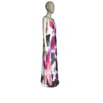 EXPRESS Pink, Purple, Black and White Patterned Dress Photo 3