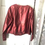 Jessica London  Women's 100% Leather Jacket plus Size 20W full zip up lined Photo 8