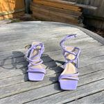 BP . Ashlyn Purple Square Toe Strappy Heeled Sandals‎ size 6.5 Photo 2