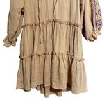 Anthropologie Code x Mode Anthro Midi Dress Small Multicolor Embroidered Boho Tiered Peasant Photo 3