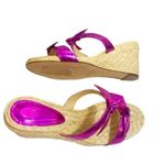 Alexandre Birman  Clarita Espadrille Wedge Slide Sandals hot pink natural Sz 40 Photo 4