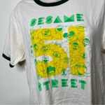 Sesame Street  off white neck sleeve trim t shirt Photo 5