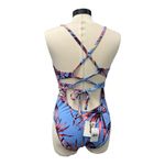Jessica Simpson Bathing Suit Women’s Size Large One Piece Blue Pink Swimsuit Photo 3