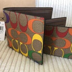 Coach  3 In 1 Wallet In Rainbow Signature Canvas C9863 Photo 2