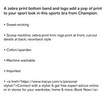 Champion Sports Bra NWT Black/Purple Logo Strappy Cutout Back Women’s Size Large Photo 3