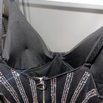 Black Bling/Bedazzled Mini Dress US M Size M Photo 7