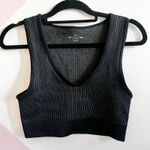 Offline By Aerie Recharge Sports Bra‎ Least Support Black Ribbed Medium Photo 0