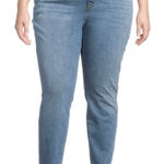 Terra & Sky Womens Jeans Size 24W Petite High Rise Skinny Jeans Distressed New Photo 0