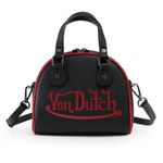 Von Dutch  Crossbody Bowling Bag Flying Eye Black Red Two Tone Y2K New With Tags Photo 1