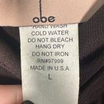 OBE Y2K Brown Mesh Floral Dot Tie Bust Flowy Babydoll Top Size Large Photo 2