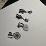 Lot Of 2 Signed Dangle Clip On Earrings Silver Tone 1 Avon / 1 Sarah Coventry Photo 4