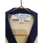 St. John Collection  Cream Long Sleeve Button-Down Basic Jacket Size P Photo 3