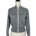 Palm Angels Glittery Lurex Bomber Striped Logo Track Jacket Photo 1