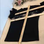 Women Size Large Black Floral Long Sleeve Top Pullover Round Neck Wimsigoth Photo 9