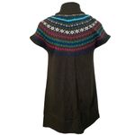 Style & Co Chocolate Brown Fair Isle Knit Short Sleeve Cardigan Sweater M NWT Photo 4