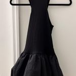 ZARA Black Halter Ribbed Puffed Dress Photo 1