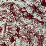 Harry Potter  Hogwarts Cream & Red Crewneck Cropped Sweater S Photo 2